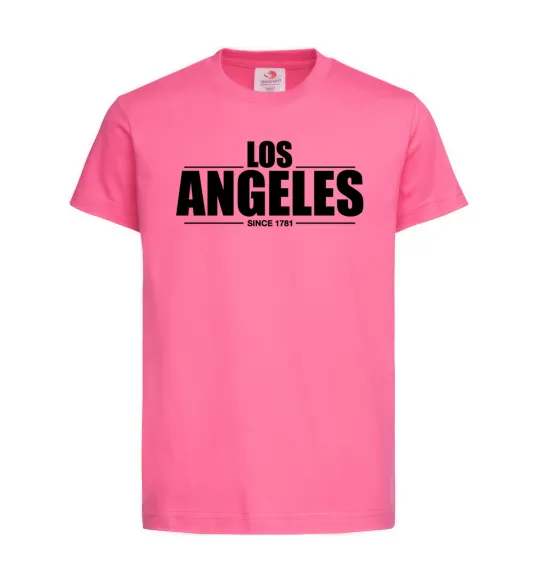 Дитяча футболка Los Angeles since 1781 Яскраво-рожевий фото