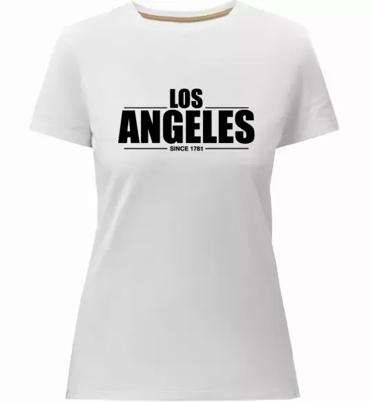 Жіноча преміум футболка Los Angeles since 1781 Білий фото