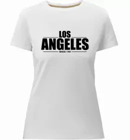 Женская премиум футболка Los Angeles Golden City Белый фото