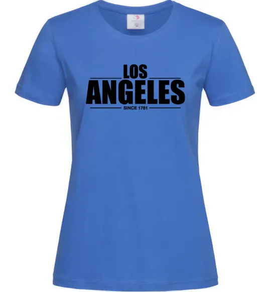 Жіноча футболка Los Angeles since 1781 Яскраво-синій фото