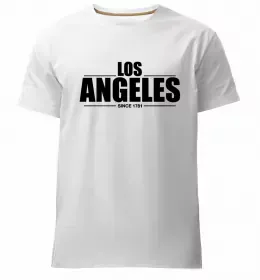 Мужская премиум футболка Los Angeles photo Белый фото