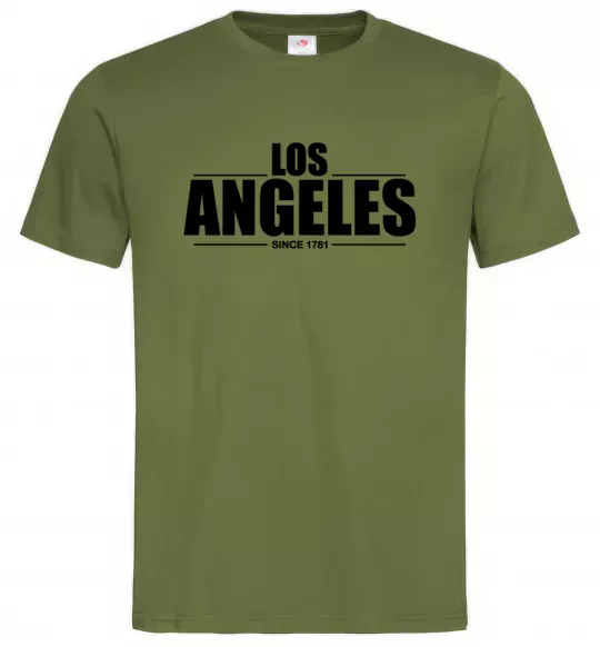 Чоловіча футболка Los Angeles since 1781 Оливковий фото