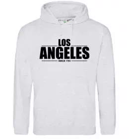Мужская толстовка (худи) Los Angeles since 1781 Серый меланж фото