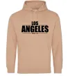 Женская толстовка (худи) Los Angeles since 1781 Песочный фото