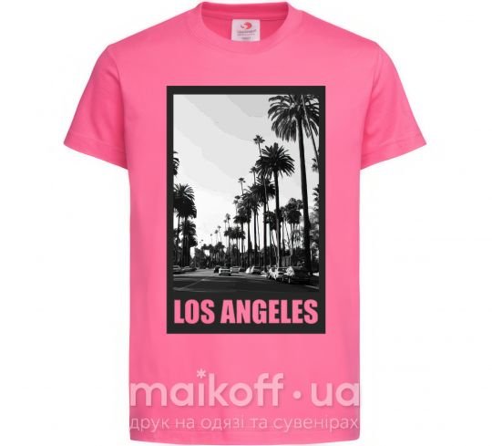 Дитяча футболка Los Angeles photo Яскраво-рожевий фото