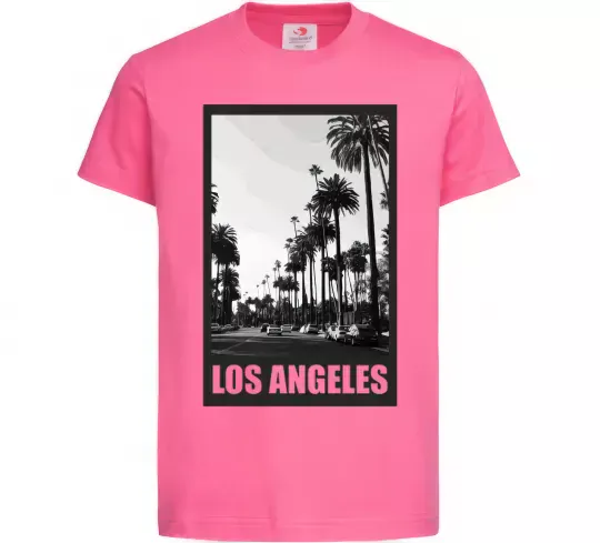 Дитяча футболка Los Angeles photo Яскраво-рожевий фото