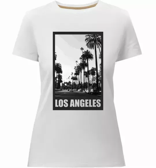 Женская премиум футболка Los Angeles photo Белый фото
