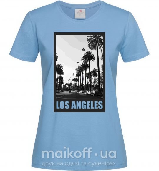 Жіноча футболка Los Angeles photo Блакитний фото