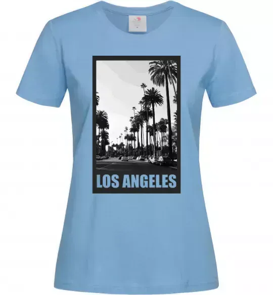 Жіноча футболка Los Angeles photo Блакитний фото