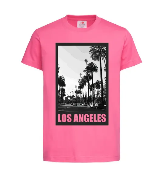 Детская футболка Los Angeles photo Ярко-розовый фото