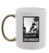 Чашка з кольоровою ручкою Los Angeles photo Золото фото
