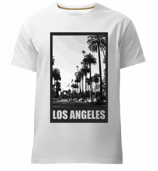Мужская премиум футболка Los Angeles photo Белый фото