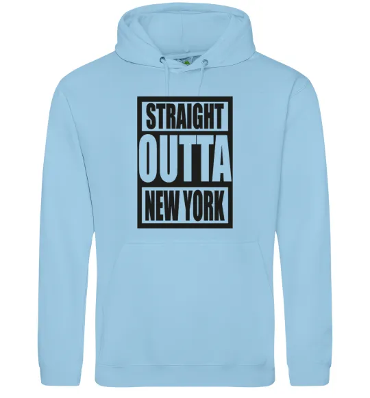 Жіноча толстовка (худі) Straight outta New York Блакитний фото