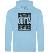 Жіноча толстовка (худі) Straight outta New York Блакитний фото