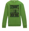 Детский Свитшот Straight outta New York Лаймовый фото
