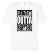 Футболка Оверсайз Straight outta New York Белый фото
