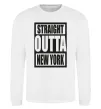 Світшот Straight outta New York Білий фото