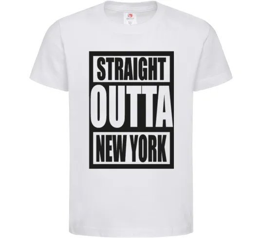 Детская футболка Straight outta New York Белый фото