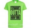 Детская футболка Straight outta New York Лаймовый фото