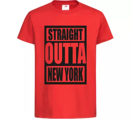 Детская футболка Straight outta New York Красный фото
