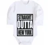 Детский боди Straight outta New York Белый фото