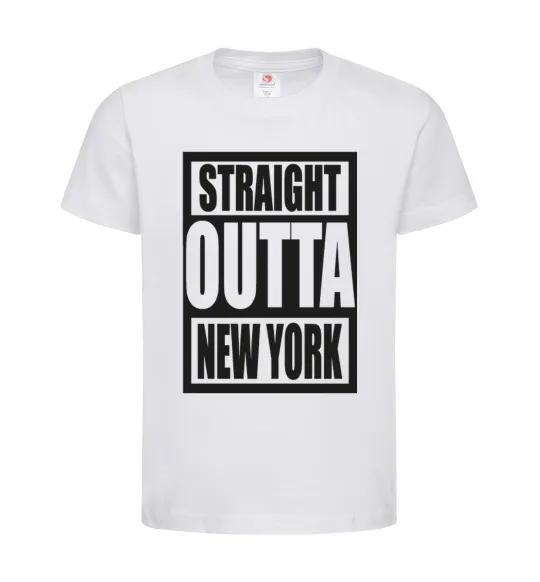 Детская футболка Straight outta New York Белый фото