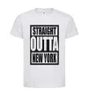 Детская футболка Straight outta New York Белый фото