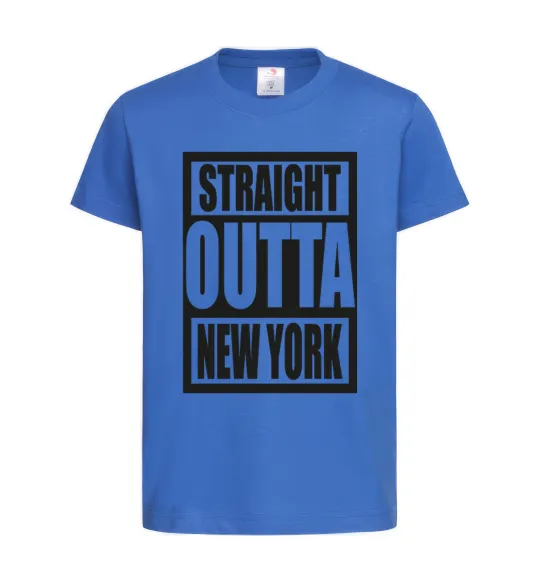 Детская футболка Straight outta New York Ярко-синий фото