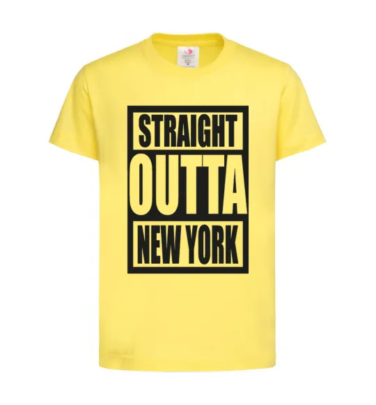 Детская футболка Straight outta New York Лимонный фото