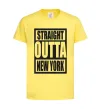 Детская футболка Straight outta New York Лимонный фото