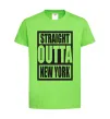 Детская футболка Straight outta New York Лаймовый фото