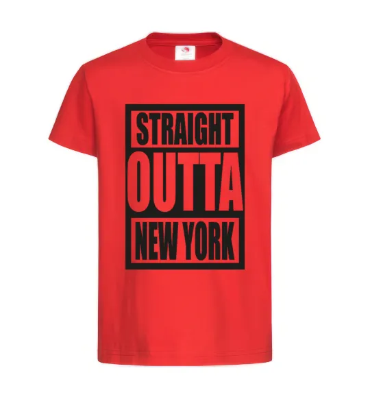 Детская футболка Straight outta New York Красный фото