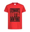 Детская футболка Straight outta New York Красный фото