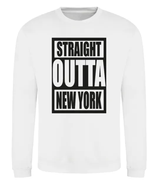Світшот Straight outta New York Білий фото