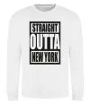 Світшот Straight outta New York Білий фото
