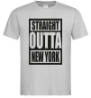 Чоловіча футболка Straight outta New York Сірий фото