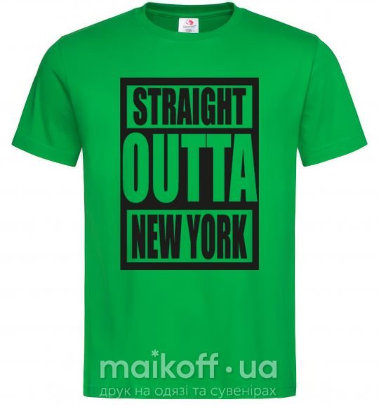 Мужская футболка Straight outta New York Зеленый фото