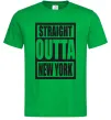 Чоловіча футболка Straight outta New York Зелений фото