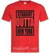 Мужская футболка Straight outta New York Красный фото