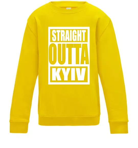 Детский Свитшот Straight outta Kyiv Солнечно желтый фото