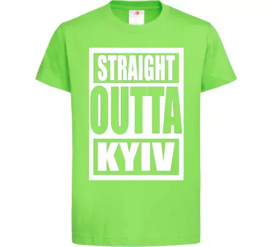 Дитяча футболка Straight outta Kyiv Лаймовий фото