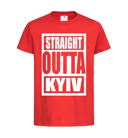 Детская футболка Straight outta Kyiv Красный фото