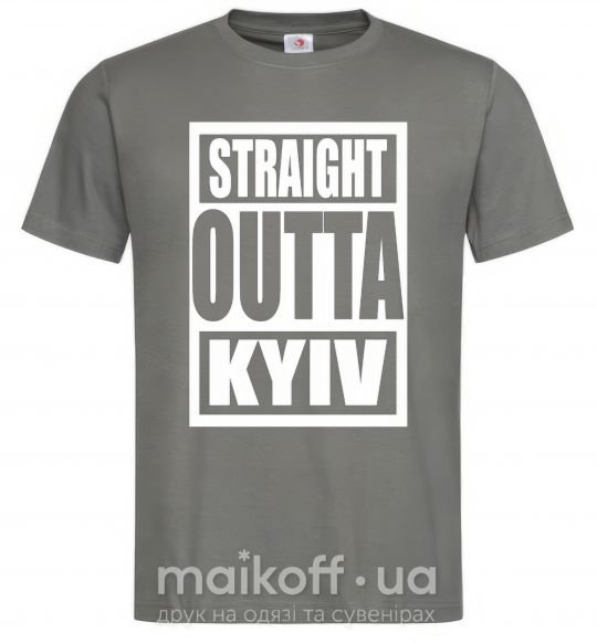 Чоловіча футболка Straight outta Kyiv Графіт фото