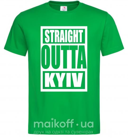 Мужская футболка Straight outta Kyiv Зеленый фото