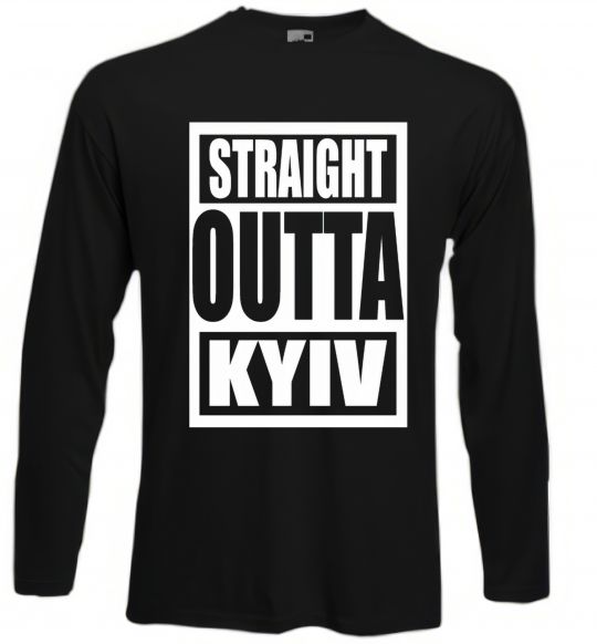 Лонгслів Straight outta Kyiv Чорний фото