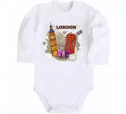 Дитячий бодік Hello England Білий фото