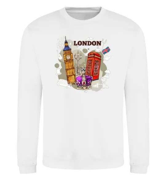 Свитшот Hello England Белый фото