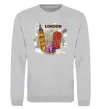 Свитшот Hello England Серый меланж фото
