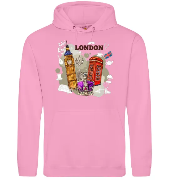 Женская толстовка (худи) Hello England Розовый фото