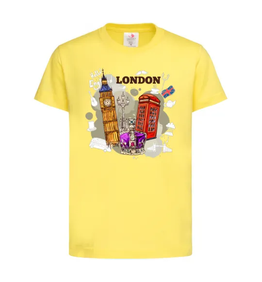 Детская футболка Hello England Лимонный фото